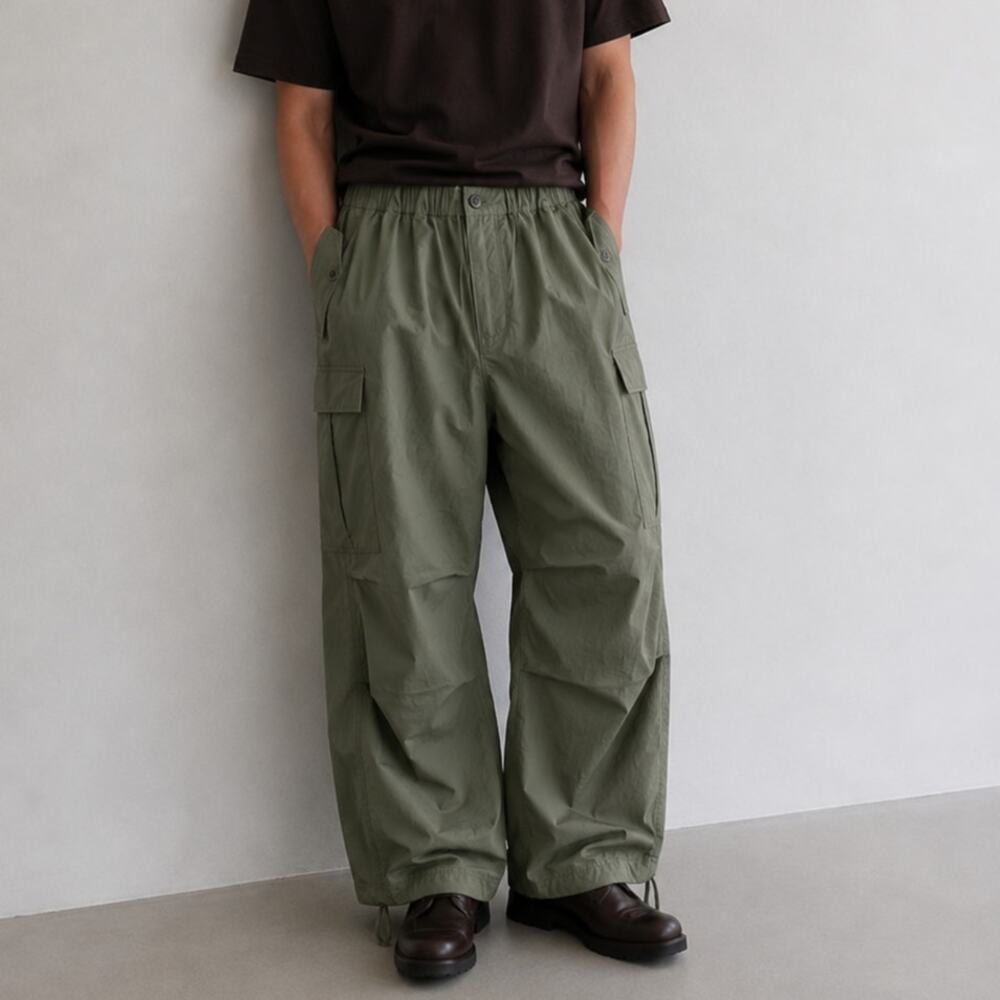 Samsoe Samsøe Planet Cargo Pants Unisex M Green Cotton Relaxed
